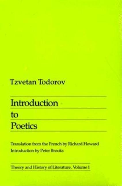 Introduction to Poetics: Volume 1